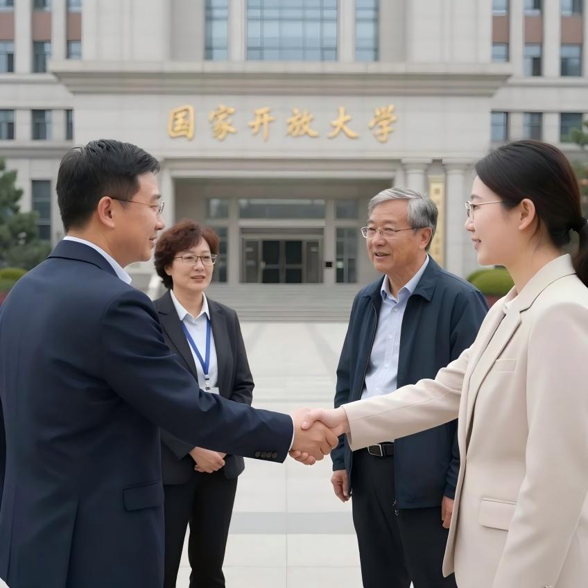 交流经验促提升：圣医美职业技能鉴定中心访问国家开放大学